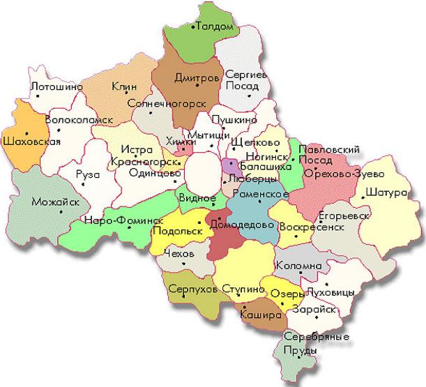 Moskovskaya oblast' karta istoriya