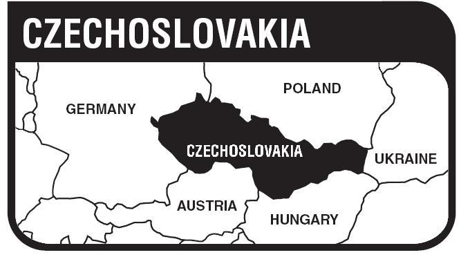 Чехословакия карта