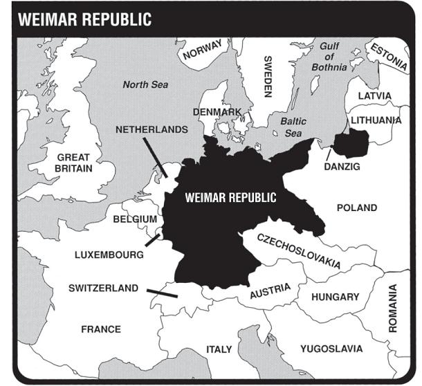 Карта Веймарской республики