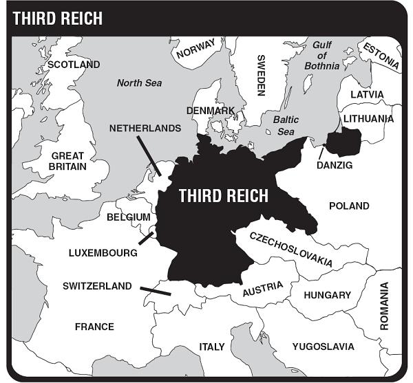 Карта Германии 3 Рейха